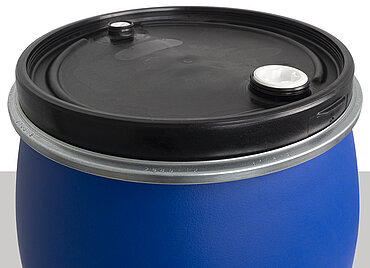 Open head drum: 220,0 liter, colour: blue Open head drum: 220,0 liter, colour: blue