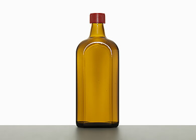 Meplatflasche: 500 Milliliter, Farbe: braun