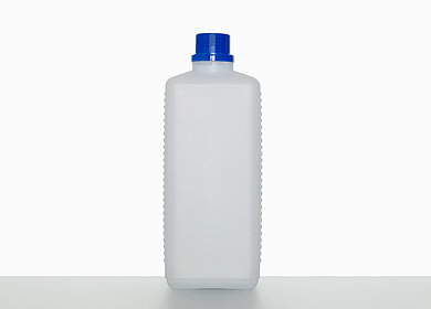 Square bottle E 1000/28: 1,0 liter, colour: natural