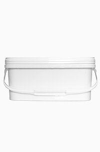 Kunststoff Rechteckeimer: 4,2 Liter, Farbe: weiß