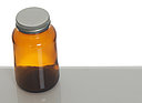 Glass-Packer: 200 milliliter, colour: brown transparent