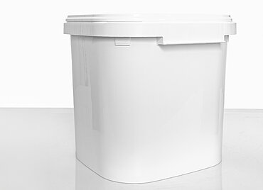 Kunststoff Rechteckeimer: 35,0 Liter, Farbe: weiß