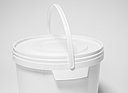 Plastic round bucket UN: 10,0 liter, colour: white