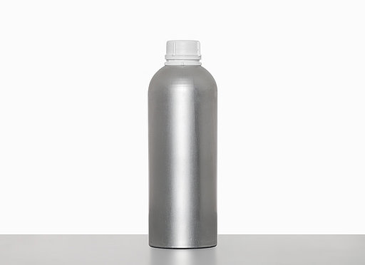 Aluminiumflasche Rundschulter plombierbar: 1,3 Liter, Farbe: silbermatt gebeizt