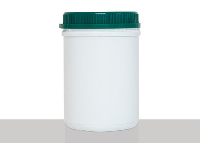 Kunststoff Schraubdeckeldose UN: 650 Milliliter, Farbe: weiß