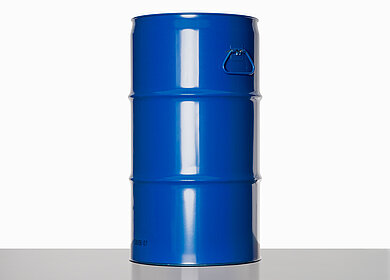 Stahlblech Flachkanne: 60,0 Liter, Farbe: blau RAL 5010