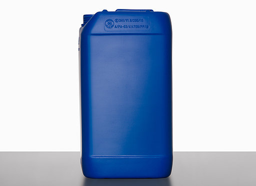 Plastic canister: 15,0 liter, colour: blue