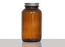 Glass-Packer: 400 milliliter, colour: brown transparent