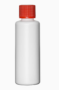 Kunststoff Rundflasche R 50/18: 50 Milliliter, Farbe: weiß