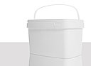 Square bucket: 6,5 liter, colour: white