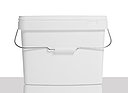 Square bucket: 20,0 liter, colour: white