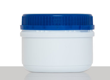 Kunststoff Schraubdeckeldose UN: 250 Milliliter, Farbe: weiß