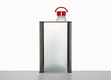 Tinplate canister: 1,2 liter, colour: blank