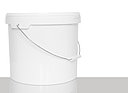 Kunststoff Rundeimer: 16,0 Liter, Farbe: weiß