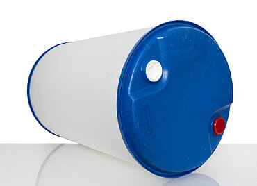 Plastic tight head drum: 225,0 liter, colour: natural