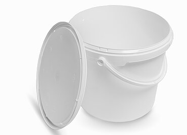 Kunststoff Rundeimer: 5,6 Liter, Farbe: weiß Kunststoff Rundeimer: 5,6 Liter, Farbe: weiß