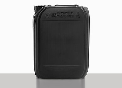 Plastic canister: 10,0 liter, colour: black