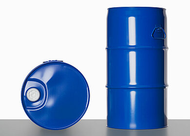 Combination tight head drum: 60,0 liter, colour: blue RAL 5010