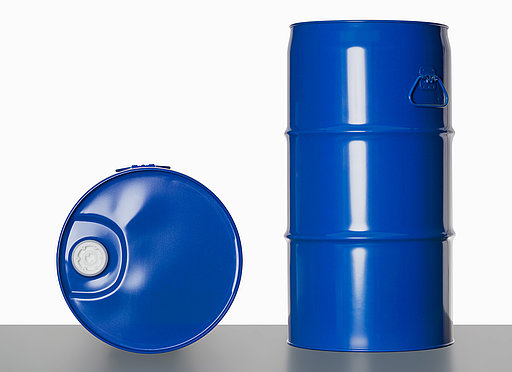 Combination tight head drum: 60,0 liter, colour: blue RAL 5010