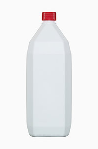 Kunststoff Vierkantflasche Barriere UN: 1,0 Liter, Farbe: weiß