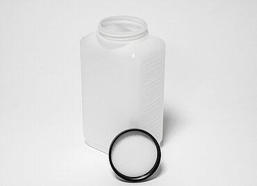 Kunststoff Vierkantflasche: 2,0 Liter, Farbe: natur Kunststoff Vierkantflasche: 2,0 Liter, Farbe: natur