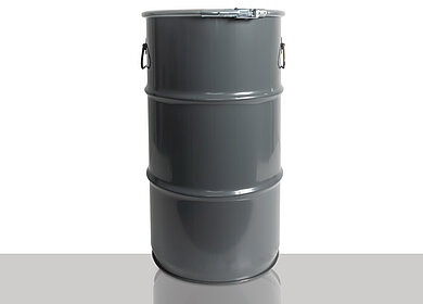 Stahlblech Hobbock zyl.: 60,0 Liter, Farbe: grau RAL 7012