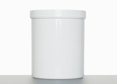 Kunststoff Schraubdeckeldose: 2,0 Liter, Farbe: weiß