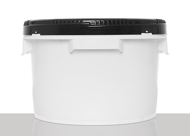 Kunststoff Schraubdeckeleimer Click Pack: 10,0 Liter, Farbe: weiß