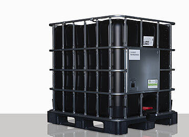 IBC Container: 1.000,0 Liter, Farbe: schwarz