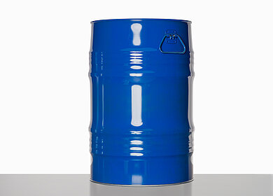 Stahlblech Flachkanne i.l.: 60,0 Liter, Farbe: blau RAL 5010