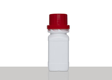 Chemical bottle: 50 milliliter, colour: white