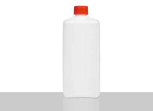Kunststoff Vierkantflasche: 500 Milliliter, Farbe: natur