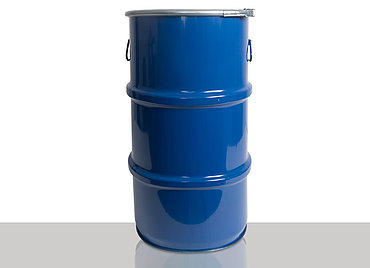 Stahlblech Hobbock zyl.: 60,0 Liter, Farbe: blau RAL 5010