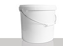 Plastic round bucket: 12,5 liter, colour: white