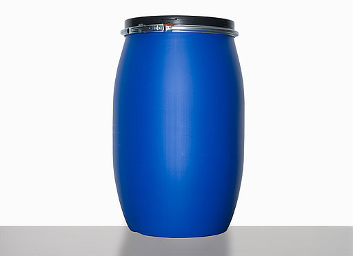 Kunststoff Deckelfass: 120,0 Liter, Farbe: blau