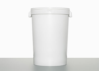 Plastic hobbock: 40,0 liter, colour: white