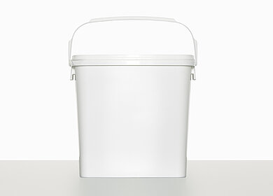 Kunststoff Rechteckeimer: 10,0 Liter, Farbe: weiß