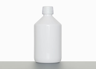 PET bottle cylindrical: 500 milliliter, colour: white