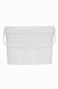Kunststoff Rechteckeimer: 21,0 Liter, Farbe: weiß