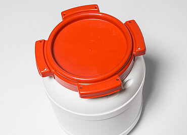Kunststoff Schraubdeckelfass: 6,0 Liter, Farbe: weiß Kunststoff Schraubdeckelfass: 6,0 Liter, Farbe: weiß