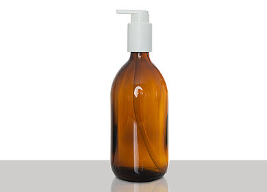 Syrup bottle: 500 milliliter, colour: brown transparent