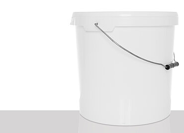 Kunststoff Rundeimer: 19,5 Liter, Farbe: weiß