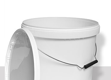 Kunststoff Rundeimer: 20,0 Liter, Farbe: weiß Kunststoff Rundeimer: 20,0 Liter, Farbe: weiß