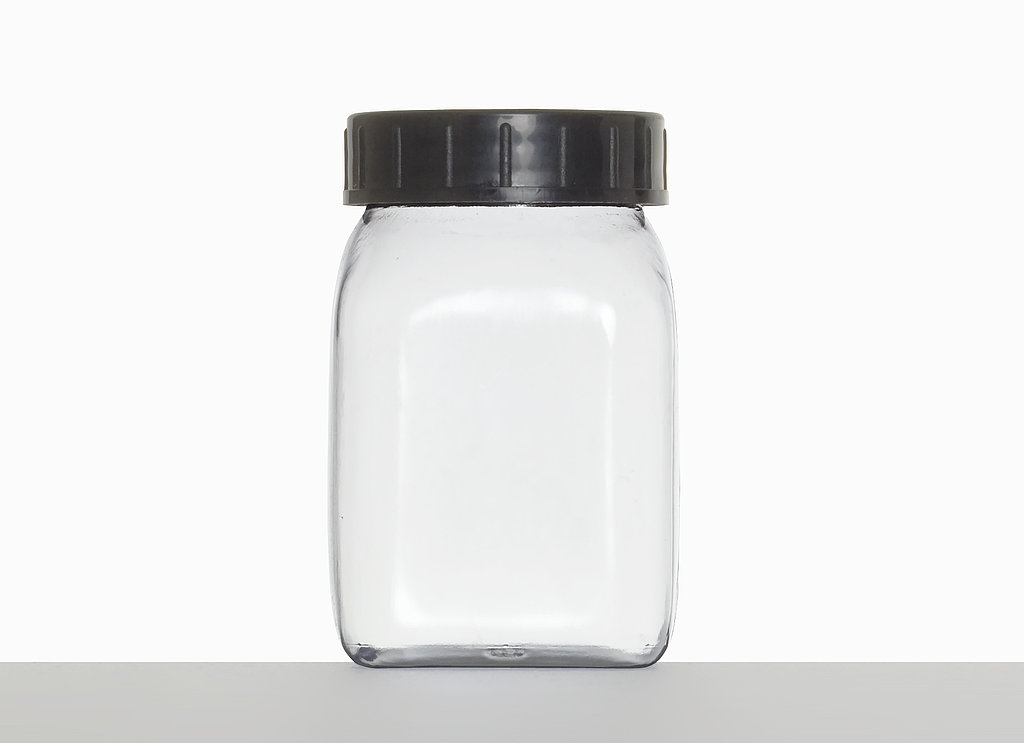 PVC-Quadratdose: 100 Milliliter, Farbe: klar PVC-Quadratdose: 100 Milliliter, Farbe: klar