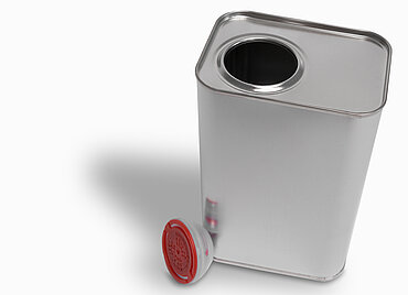 Tinplate canister: 1,2 liter, colour: blank Tinplate canister: 1,2 liter, colour: blank