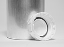 Aluminiumflasche Schrägschulter: 1,3 Liter, Farbe: silbermatt gebeizt